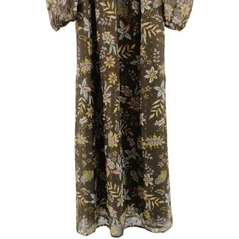 Nanette Lepore Tinsel Floral Milk Maid‎ Fairycore Whimsical Summer Dress Size S